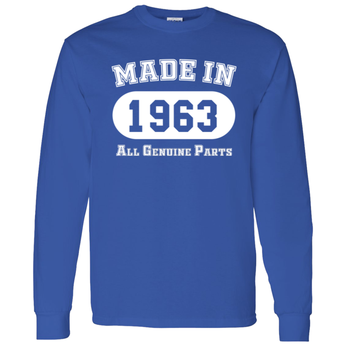 Made In 1963 All Genuine Parts - Long Sleeve Tee