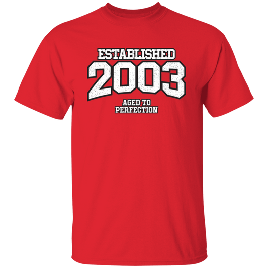 Established 2003 Aged To Perfection - T Shirt