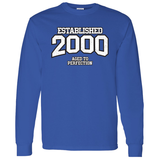 Established 2000 Aged To Perfection - Long Sleeve Tee