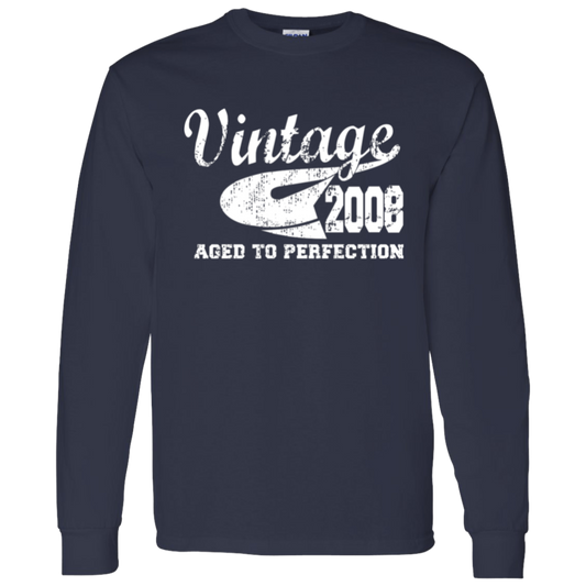 Vintage 2008 Aged To Perfection - Long Sleeve Tee