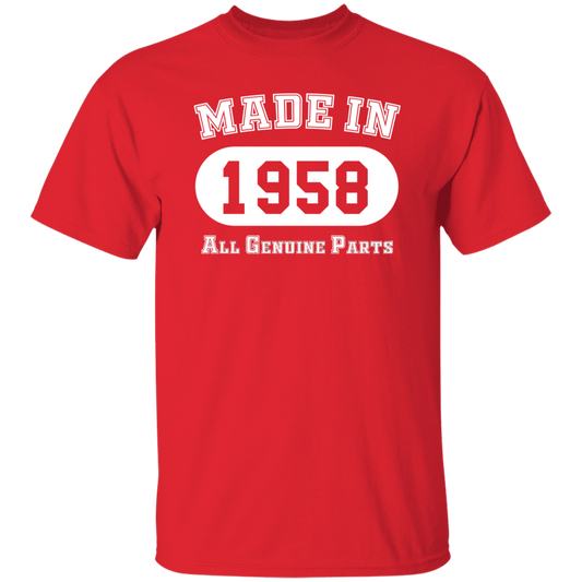 Made In 1958 All Genuine Parts - T Shirt