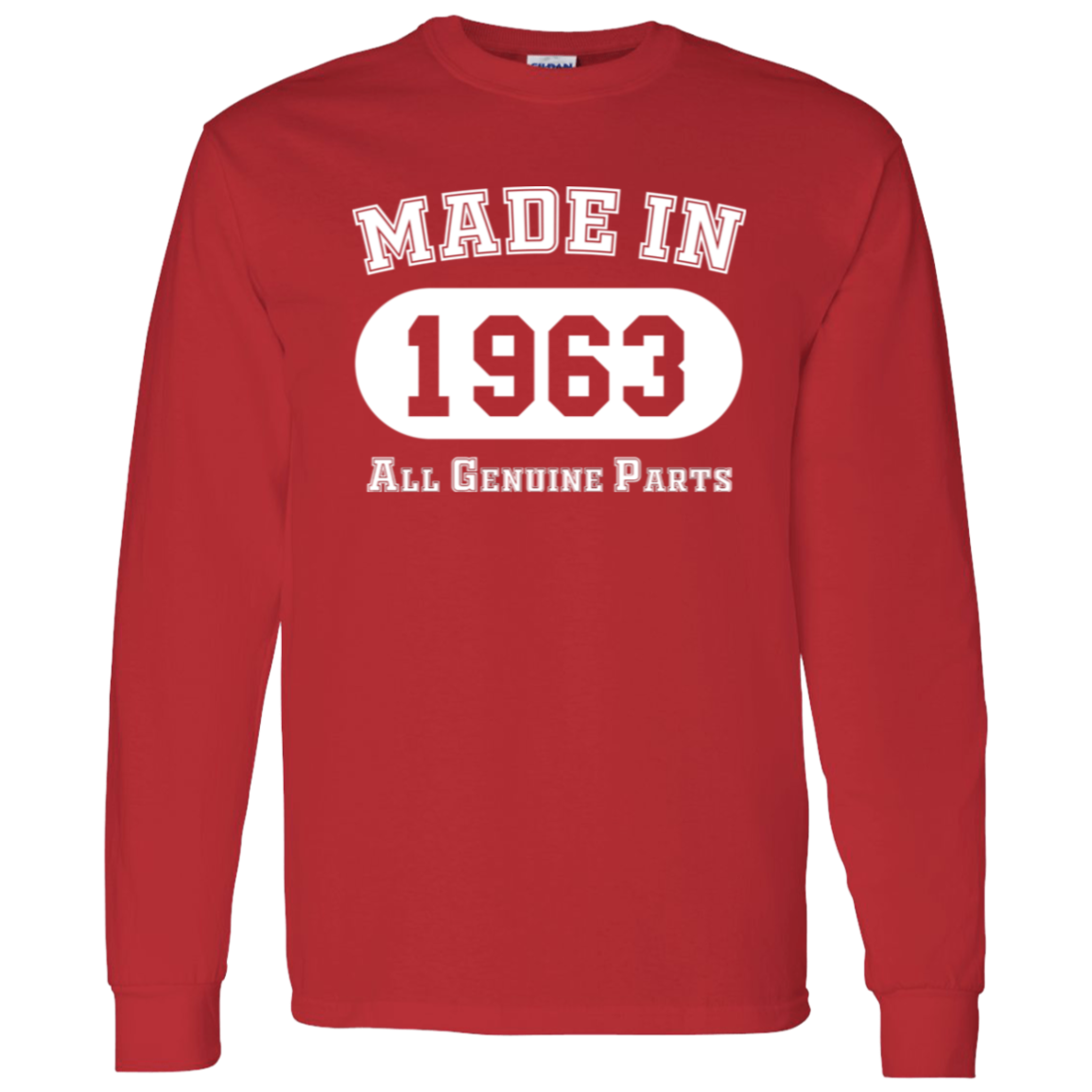 Made In 1963 All Genuine Parts - Long Sleeve Tee