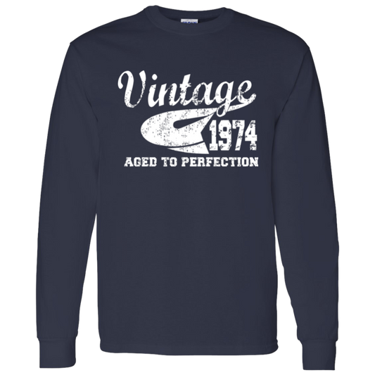 Vintage 1974 Aged To Perfection - Long Sleeve Tee