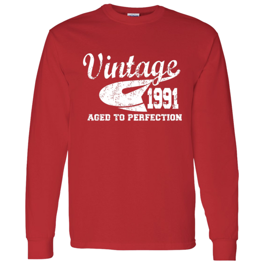 Vintage 1991 Aged To Perfection - Long Sleeve Tee