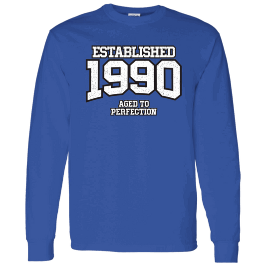 Established 1990 Aged To Perfection - Long Sleeve Tee