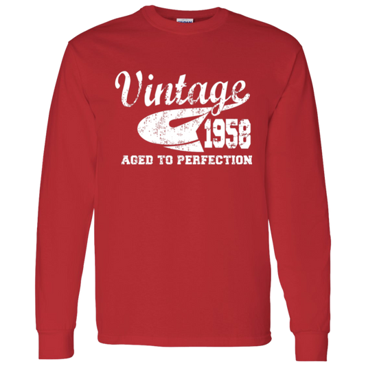 Vintage 1958 Aged To Perfection - Long Sleeve Tee