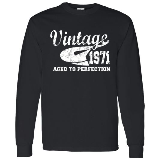 Vintage 1971 Aged To Perfection - Long Sleeve Tee