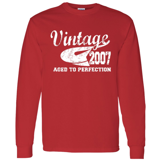 Vintage 2007 Aged To Perfection - Long Sleeve Tee