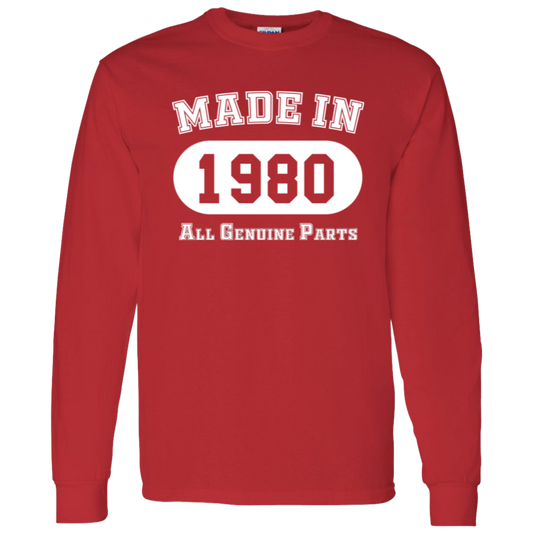 Made In 1980 All Genuine Parts - Long Sleeve Tee