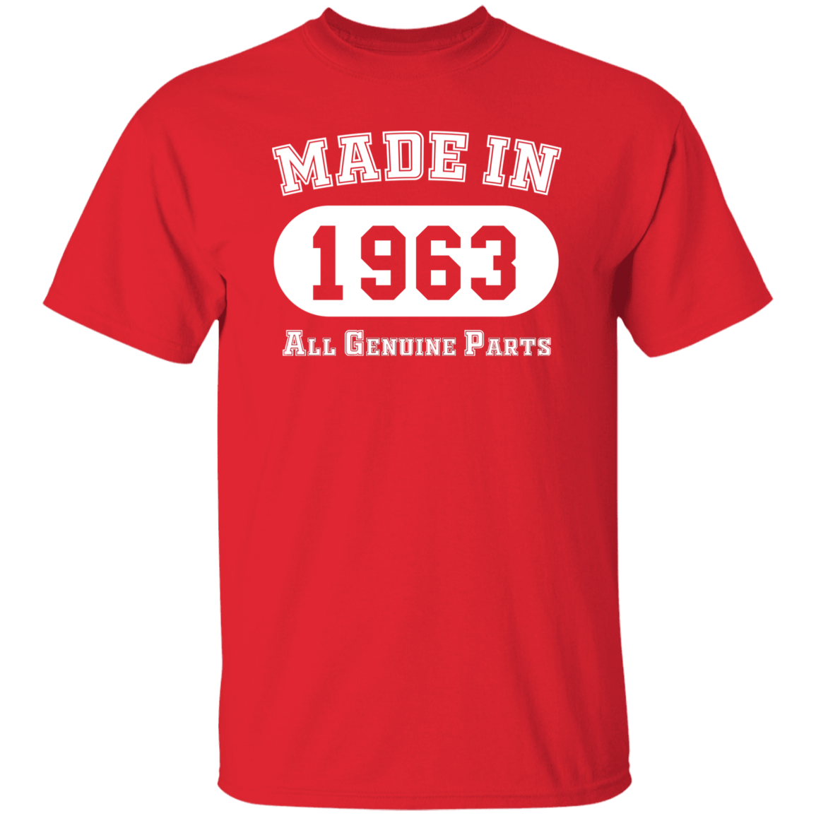 Made In 1963 All Genuine Parts - T Shirt