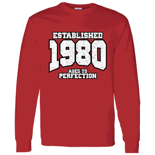 Established 1980 Aged To Perfection - Long Sleeve Tee