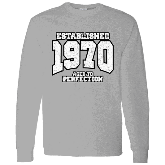 Established 1970 Aged To Perfection - Long Sleeve Tee