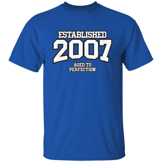 Established 2007 Aged To Perfection - T Shirt