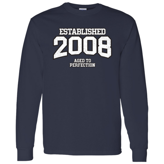 Established 2008 Aged To Perfection - Long Sleeve Tee