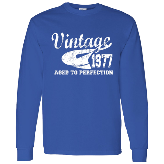 Vintage 1977 Aged To Perfection - Long Sleeve Tee