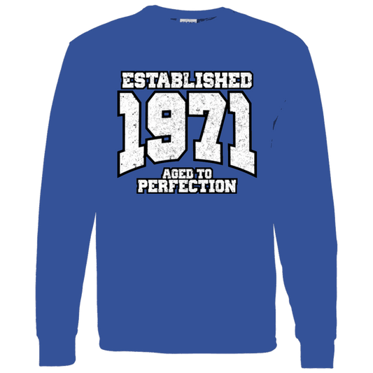 Established 1971 Aged To Perfection - Long Sleeve tee