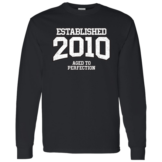 Established 2010 Aged To Perfection - Long Sleeve Tee