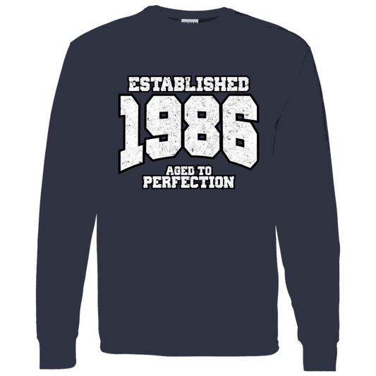 Established 1986 Aged To Perfection - Long Sleeve Tee