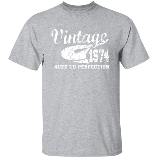 Vintage 1974 Aged To Perfection - T Shirt